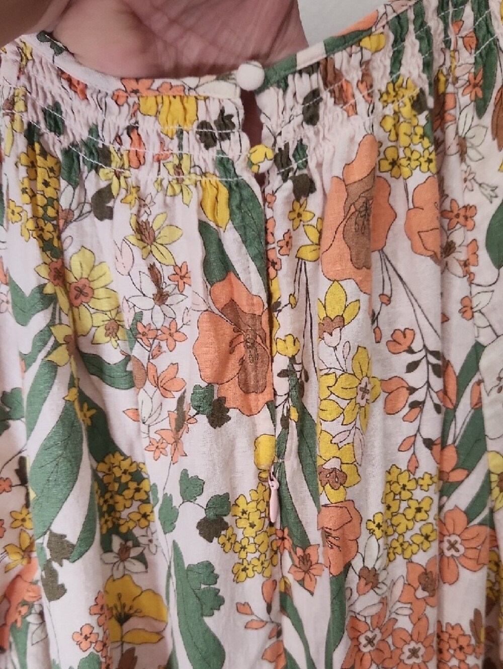 Lane Bryant 26 Jumpsuit Pastel Floral Flutter Sleeve Wide Leg Smocked - Picture 12 of 12